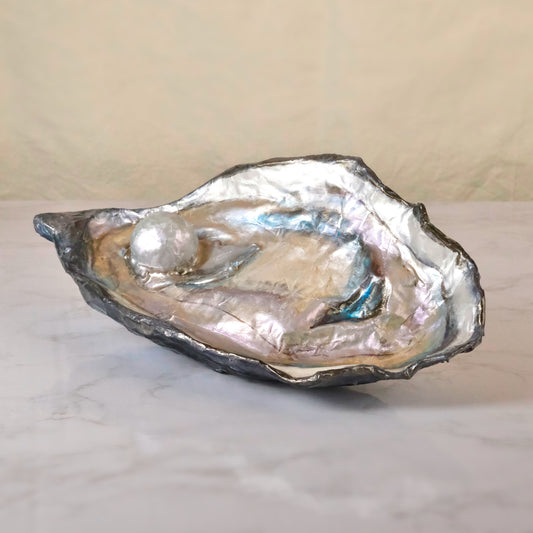 Paper Mache Oyster with Pearl