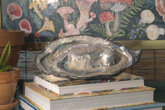 Paper Mache Oyster with Pearl