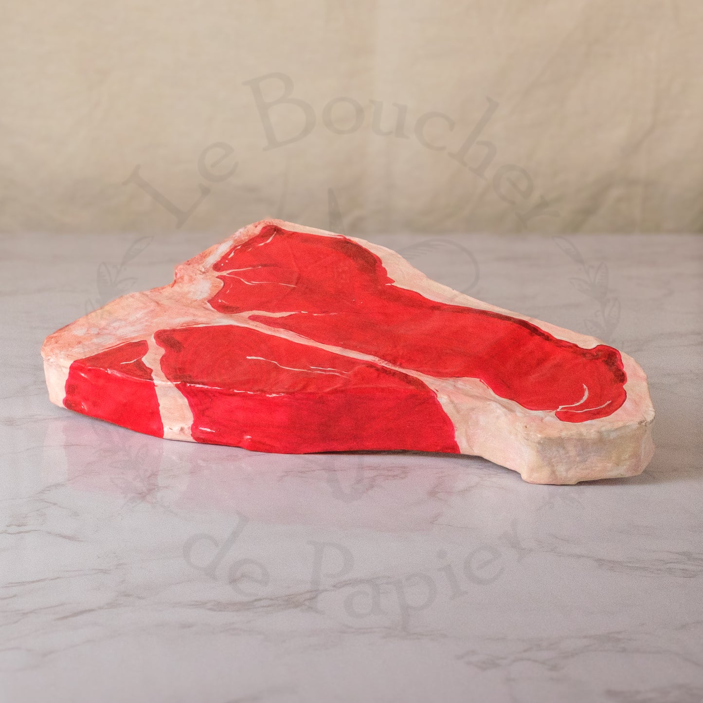Papier Mâché T-bone Steak