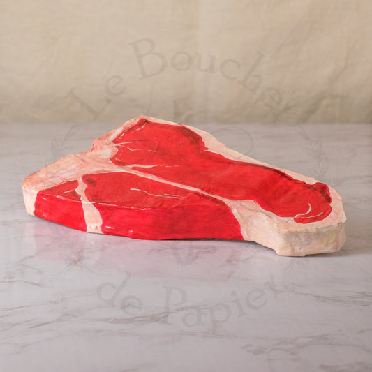 Papier Mâché T-bone Steak